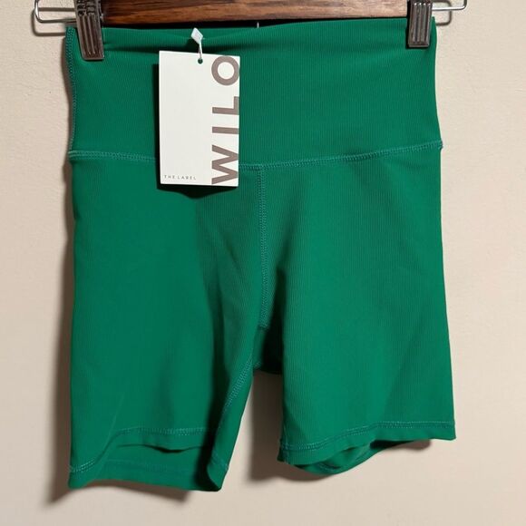 NWT Wilo The Label Emerald Green Biker Athletic Shorts- Size Small - Picture 3 of 7